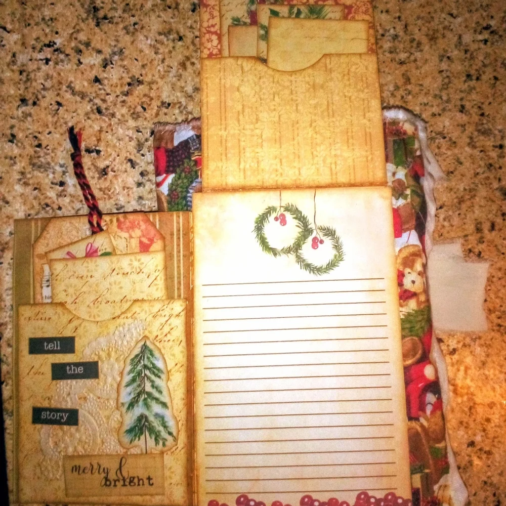 🎄Holly Jolly Elegant 🎀Christmas Holiday  Vintage Journal🎄